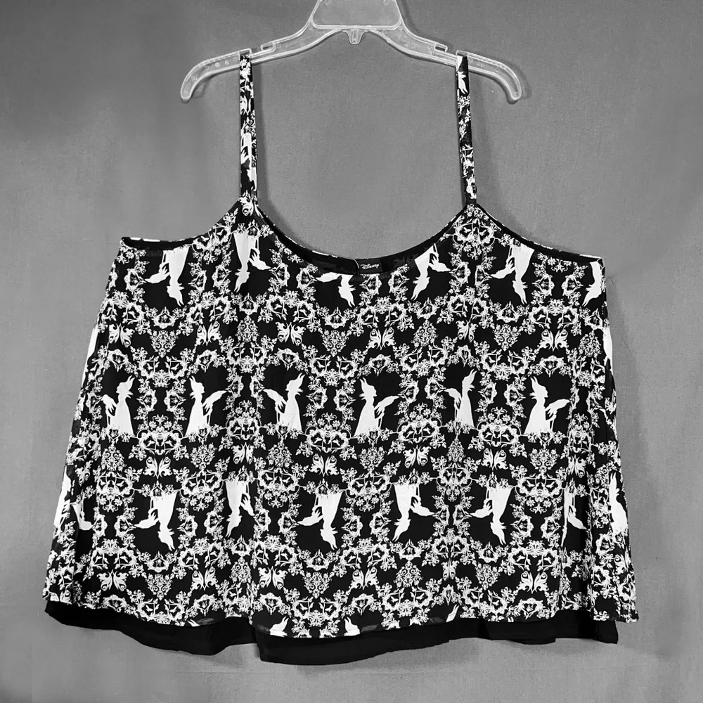Torrid x Disney Maleficient Print Chiffon Tank Top - Picture 2 of 5